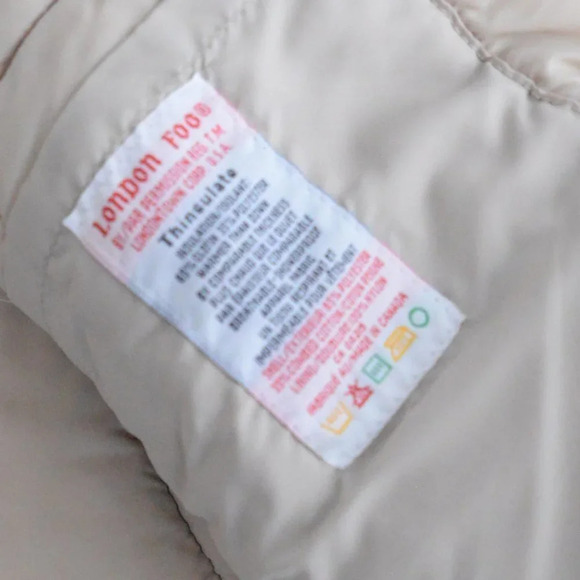 Vintage London Fog  Maincoats Tan Zip Up Puffer Winter Coat Size 42 - Picture 14 of 14